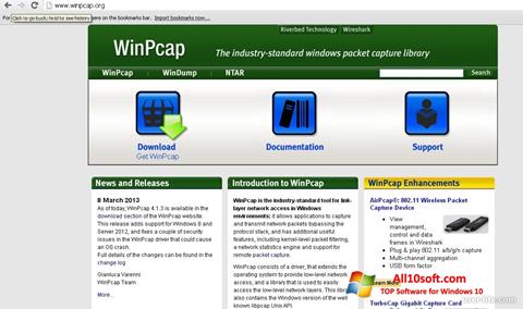 Snimak zaslona WinPcap Windows 10