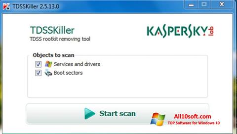 Snimak zaslona Kaspersky TDSSKiller Windows 10