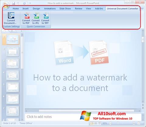 Snimak zaslona Microsoft PowerPoint Windows 10