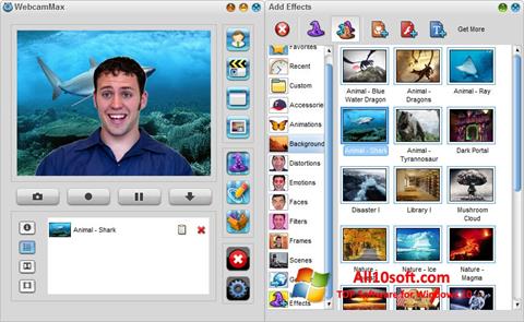 Snimak zaslona WebcamMax Windows 10