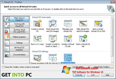 Snimak zaslona Virtual CD Windows 10