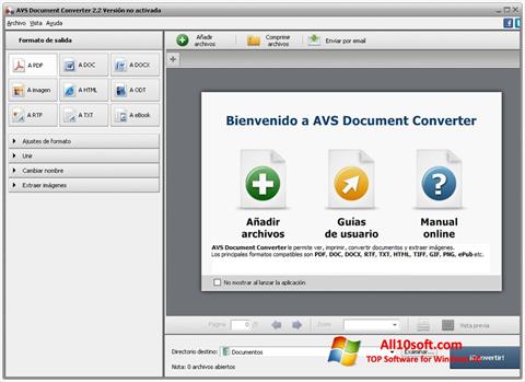 Snimak zaslona AVS Document Converter Windows 10