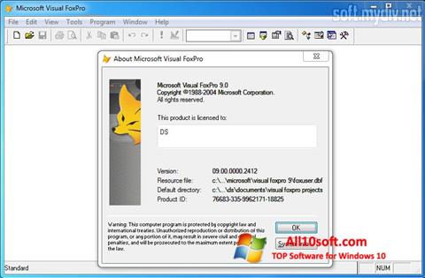 Snimak zaslona Microsoft Visual FoxPro Windows 10
