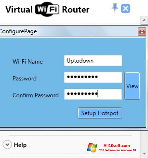 Snimak zaslona Virtual WiFi Router Windows 10