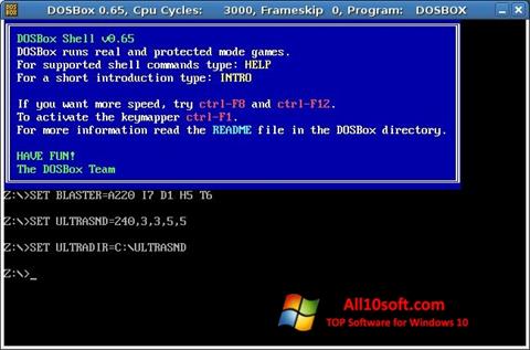 Snimak zaslona DOSBox Windows 10