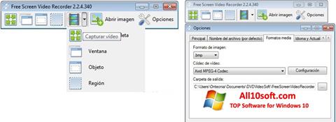 Snimak zaslona Free Screen Video Recorder Windows 10
