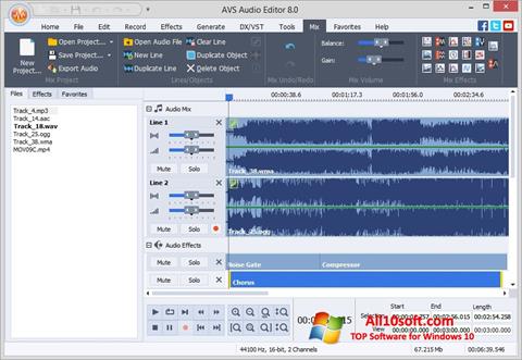 Snimak zaslona AVS Audio Editor Windows 10