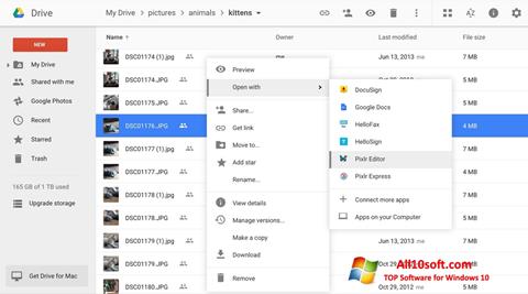 Snimak zaslona Google Drive Windows 10