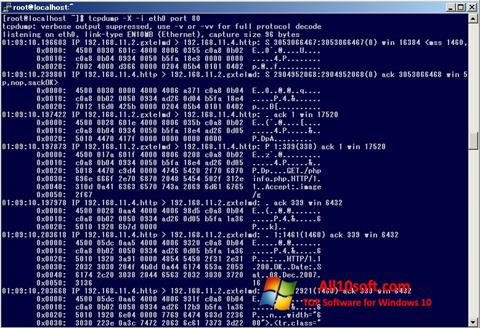 Snimak zaslona TCPDUMP Windows 10
