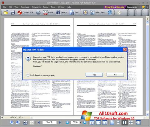 Snimak zaslona Nuance PDF Reader Windows 10