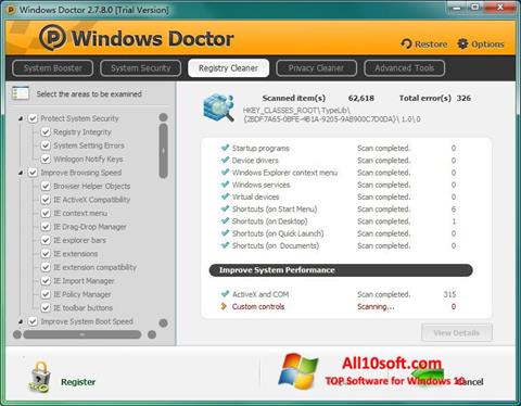 Snimak zaslona Windows Doctor Windows 10