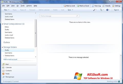 Snimak zaslona Windows Live Mail Windows 10