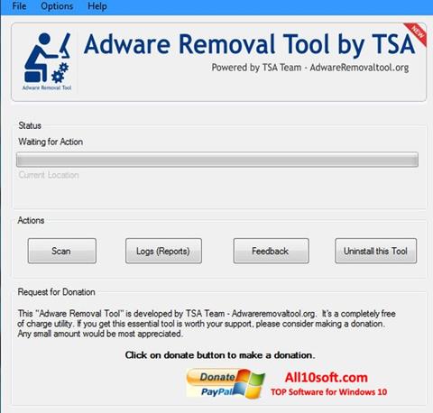 Snimak zaslona Adware Removal Tool Windows 10