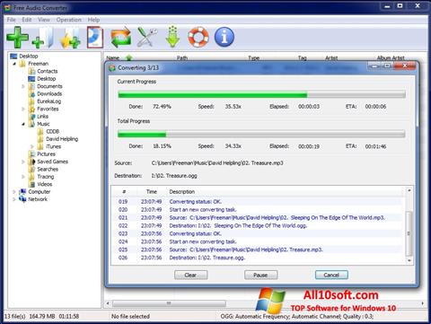 Snimak zaslona Free Audio Converter Windows 10