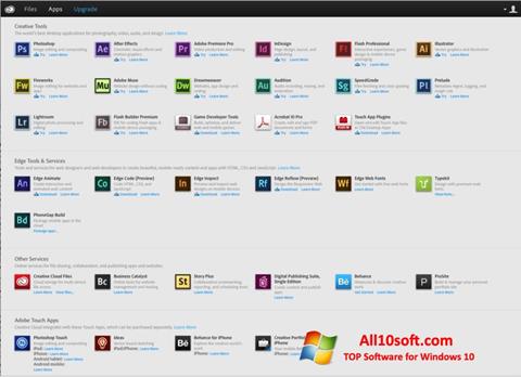 Snimak zaslona Adobe Creative Cloud Windows 10