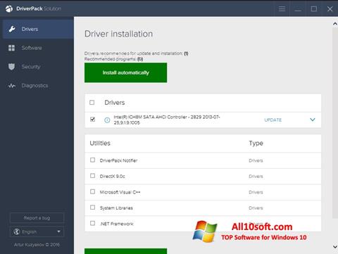 Snimak zaslona DriverPack Solution Windows 10