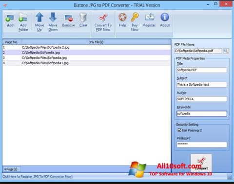 Snimak zaslona Image To PDF Converter Windows 10