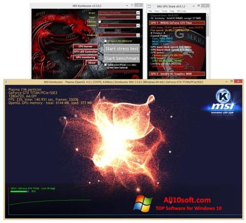 Snimak zaslona MSI Kombustor Windows 10