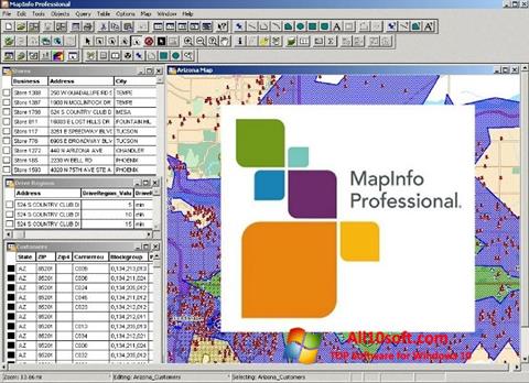 Snimak zaslona MapInfo Professional Windows 10