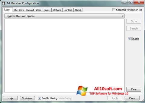 Snimak zaslona Ad Muncher Windows 10