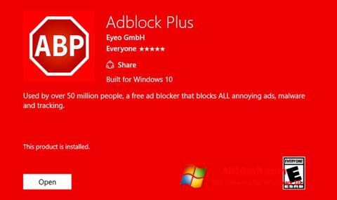 Snimak zaslona Adblock Plus Windows 10