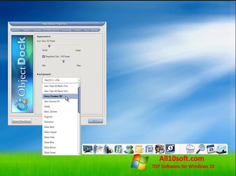 Snimak zaslona ObjectDock Windows 10