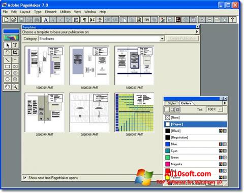 Snimak zaslona Adobe PageMaker Windows 10