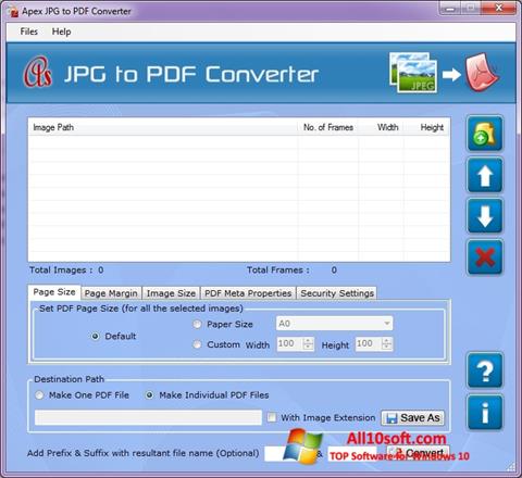 Snimak zaslona JPG to PDF Converter Windows 10