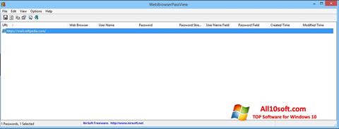 Snimak zaslona WebBrowserPassView Windows 10