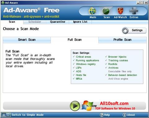 Snimak zaslona Ad-Aware Free Windows 10