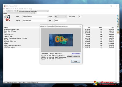 Snimak zaslona CDex Windows 10
