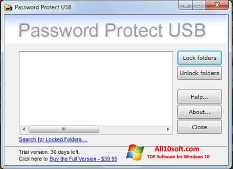 Snimak zaslona Password Protect USB Windows 10
